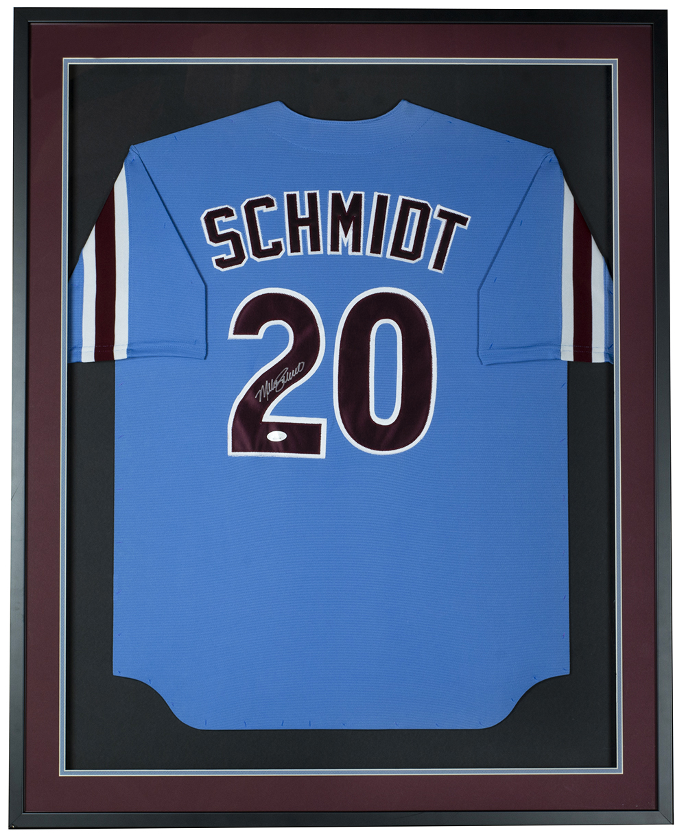 Mike Schmidt Signed Custom Framed Jersey Display (JSA) at PristineAuction.com Mike Schmidt Signed Custom Framed Jersey Display (JSA) at PristineAuction.com