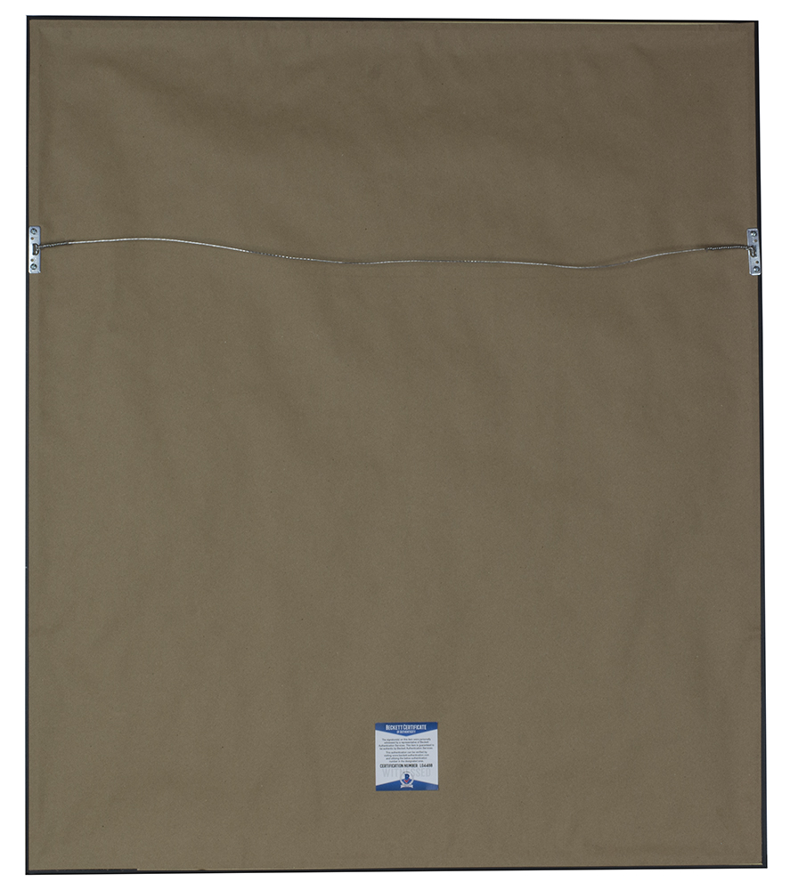 Ronaldinho Signed Barcelona 32x36 Custom Framed Nike Jersey Display Inscribed "R10" (Beckett) at PristineAuction.com Ronaldinho Signed Barcelona 32x36 Custom Framed Nike Jersey Display Inscribed "R10" (Beckett) at PristineAuction.com