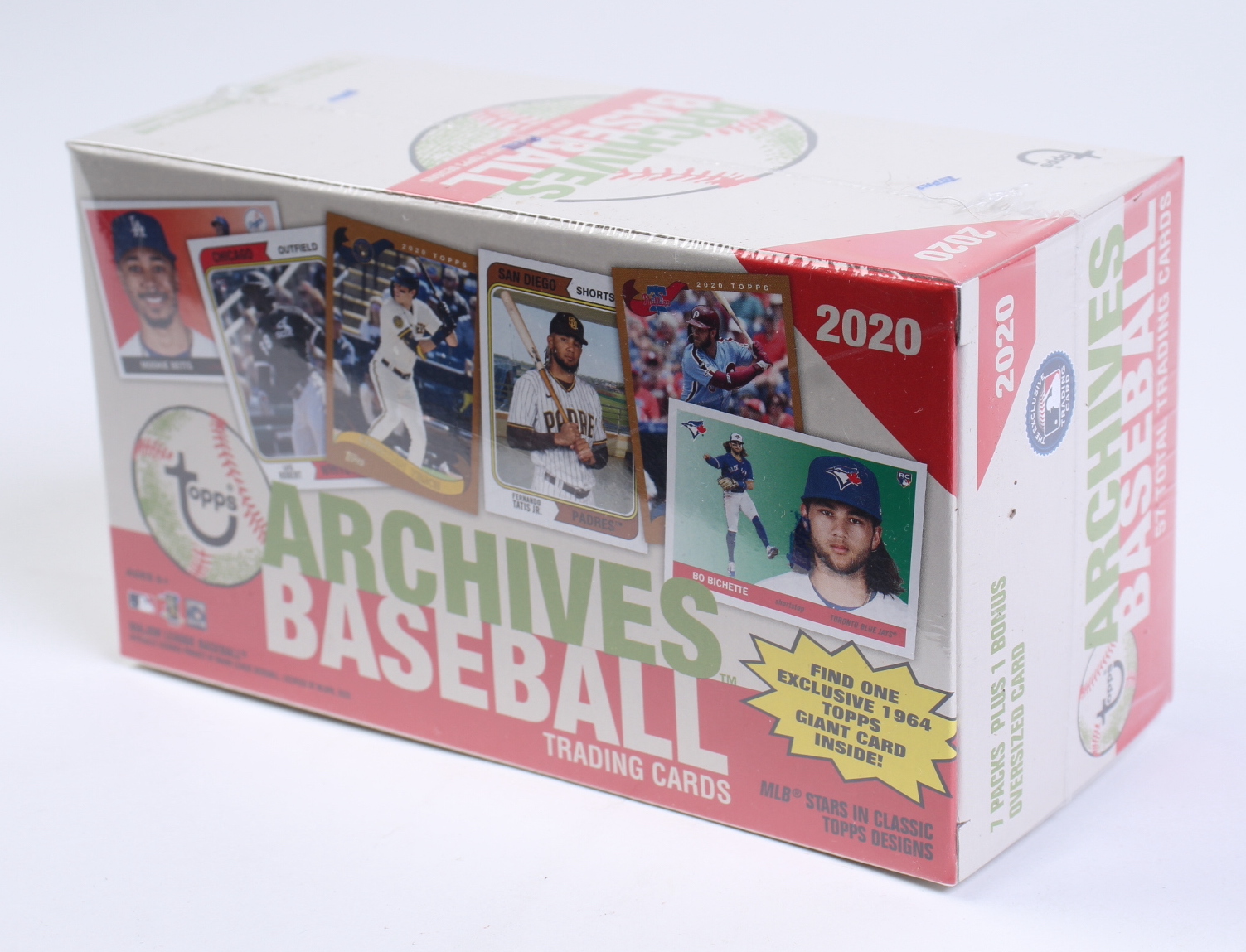 2020 Topps Archives Baseball Blaster Box with (7) Packs Plus 1 Exclusive 1964 Giant Card at PristineAuction.com 2020 Topps Archives Baseball Blaster Box with (7) Packs Plus 1 Exclusive 1964 Giant Card at PristineAuction.com