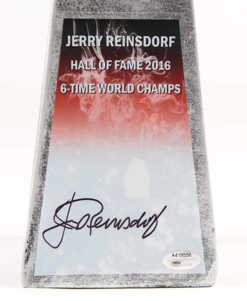 Jerry Reinsdorf Signed Replica Basketball Championship Trophy (Schwartz Sports) at PristineAuction.com Jerry Reinsdorf Signed Replica Basketball Championship Trophy (Schwartz Sports) at PristineAuction.com