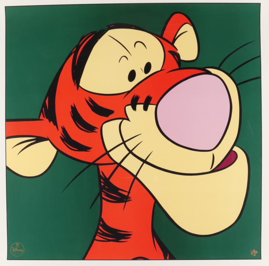 1997 "Winnie the Pooh" 23x23 Lithograph with Disney Seal at PristineAuction.com 1997 "Winnie the Pooh" 23x23 Lithograph with Disney Seal at PristineAuction.com
