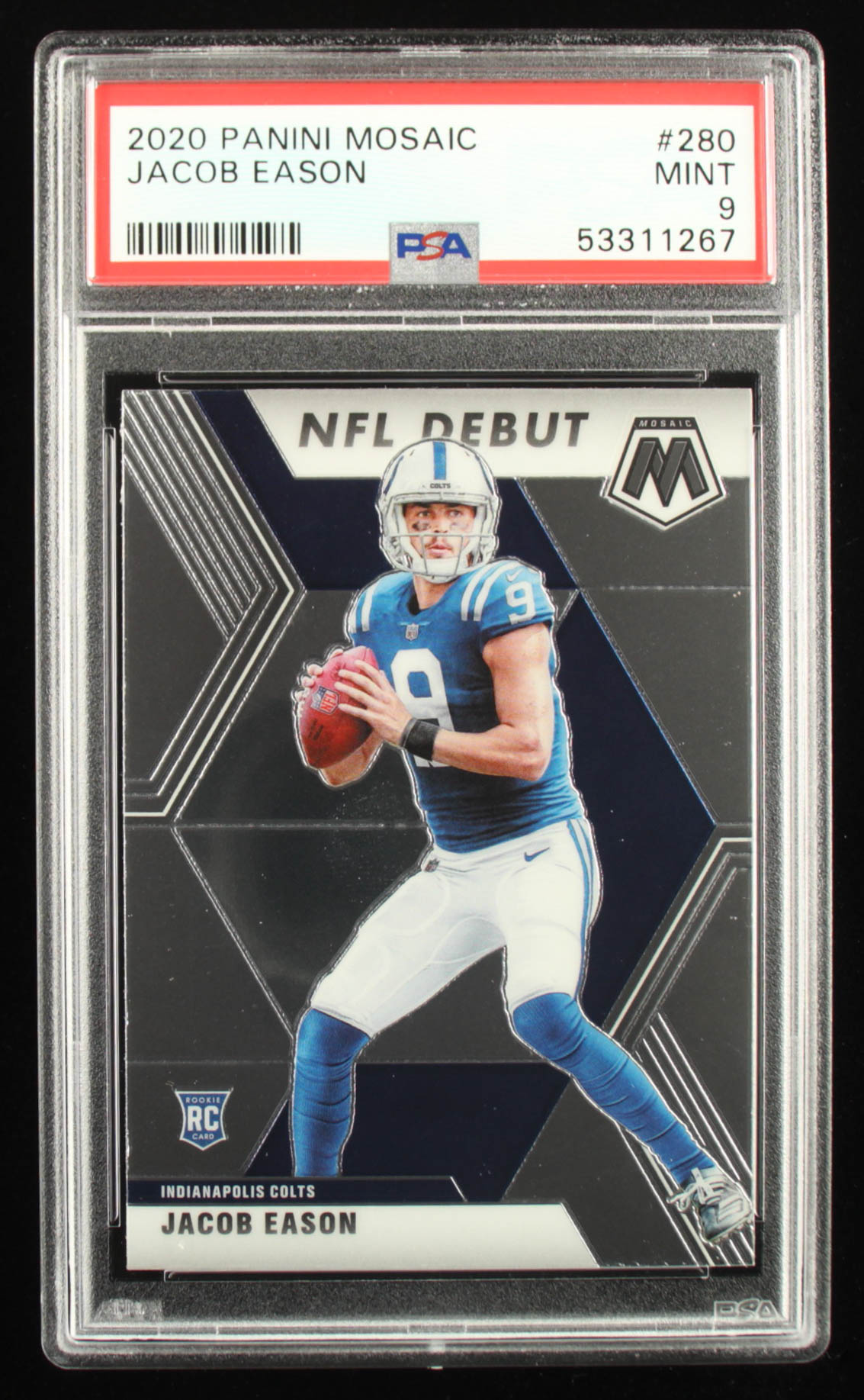 Jacob Eason 2020 Panini Mosaic DEB #280 (PSA 9) at PristineAuction.com Jacob Eason 2020 Panini Mosaic DEB #280 (PSA 9) at PristineAuction.com