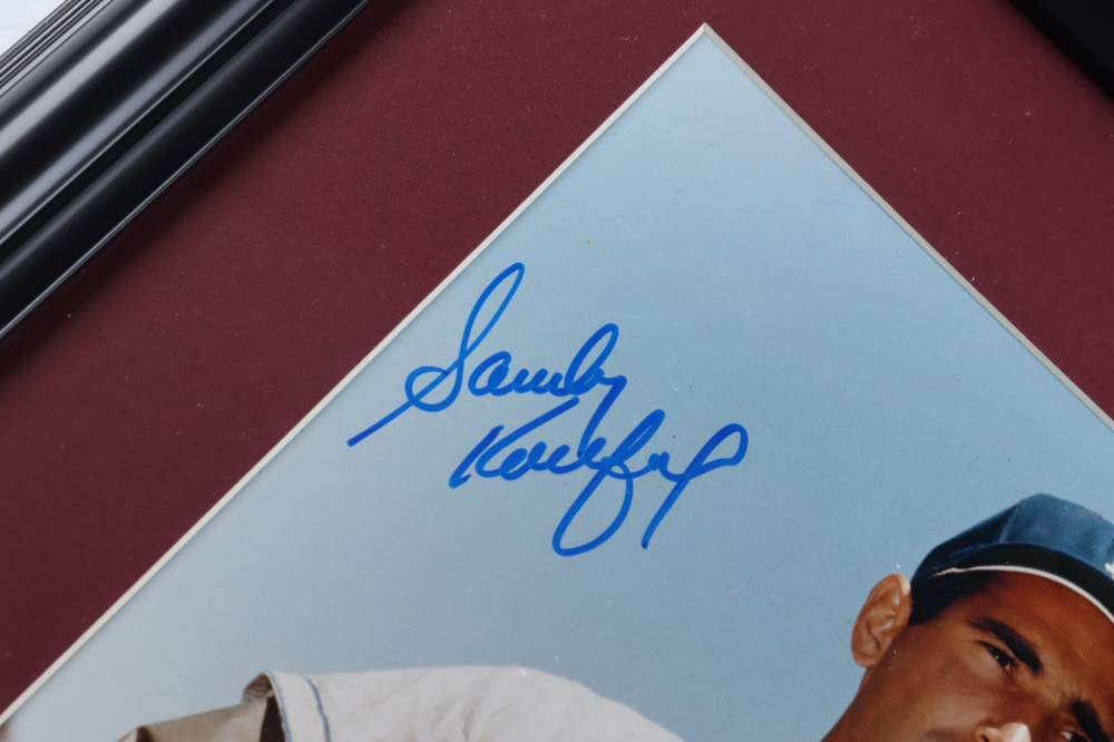 Sandy Koufax Signed Dodgers 13x18 Custom Framed Photo Sandy Koufax Signed Dodgers 13x18 Custom Framed Photo