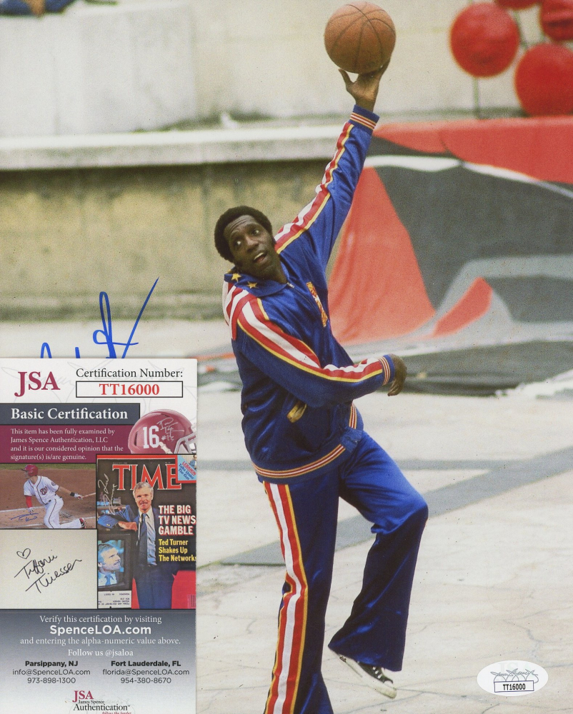 Meadowlark Lemon Signed Globetrotters 8x10 Photo Inscribed "HOF 2003