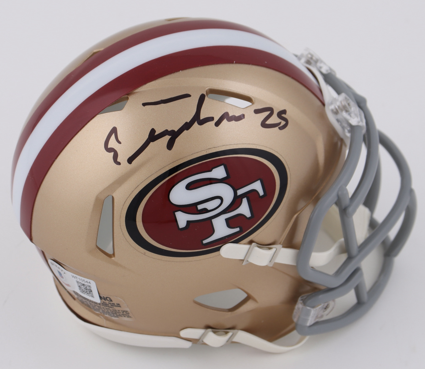 Elijah Mitchell Signed 49ers Speed Mini Helmet (Beckett) at PristineAuction.com Elijah Mitchell Signed 49ers Speed Mini Helmet (Beckett) at PristineAuction.com