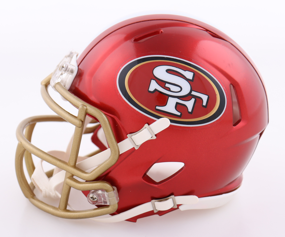 George Kittle Signed 49ers Flash Alternate Speed Mini Helmet (Beckett) at PristineAuction.com George Kittle Signed 49ers Flash Alternate Speed Mini Helmet (Beckett) at PristineAuction.com