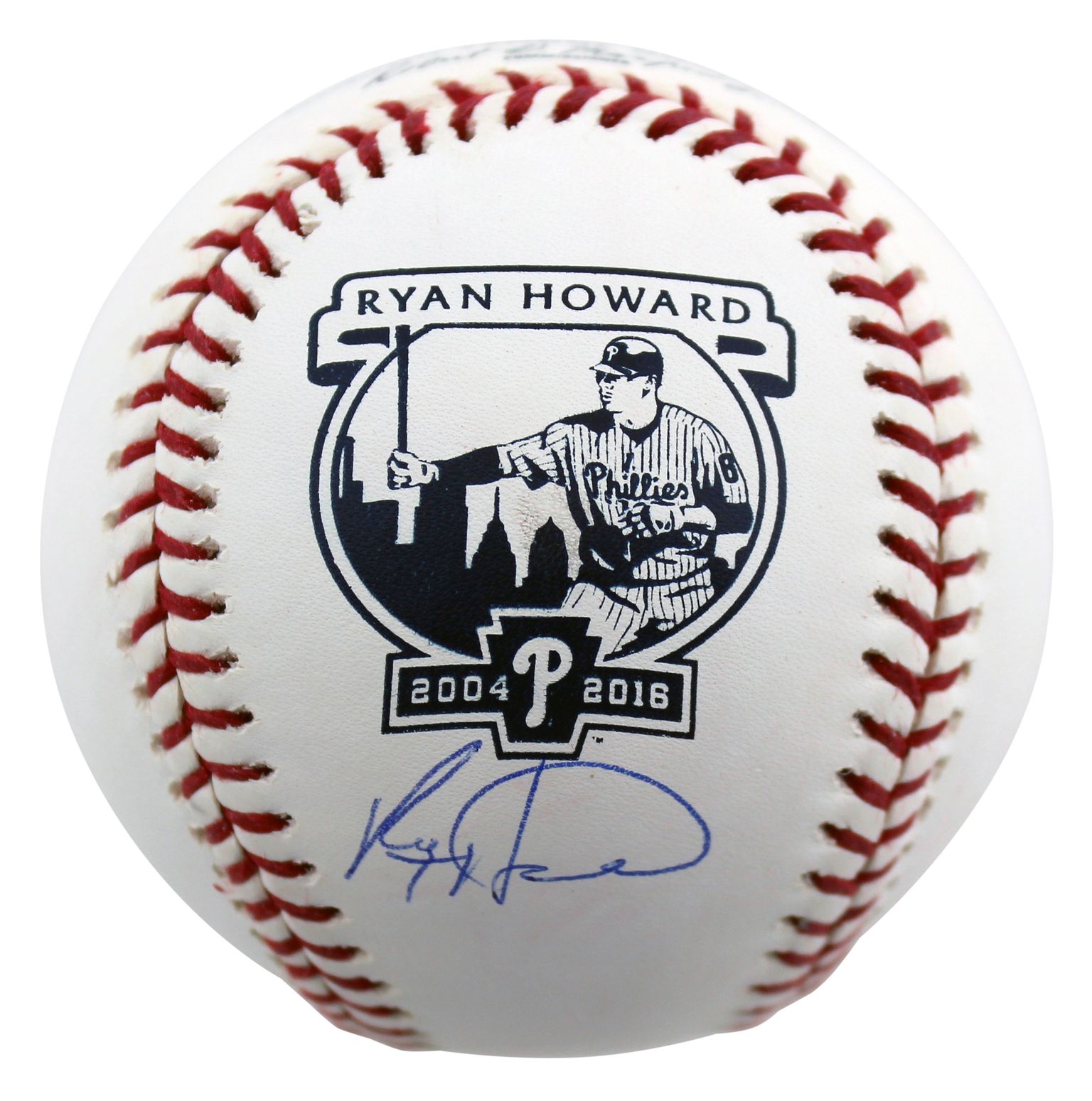Ryan Howard Signed Ryan Howard 2004-2016 Logo Baseball (JSA) at PristineAuction.com Ryan Howard Signed Ryan Howard 2004-2016 Logo Baseball (JSA) at PristineAuction.com