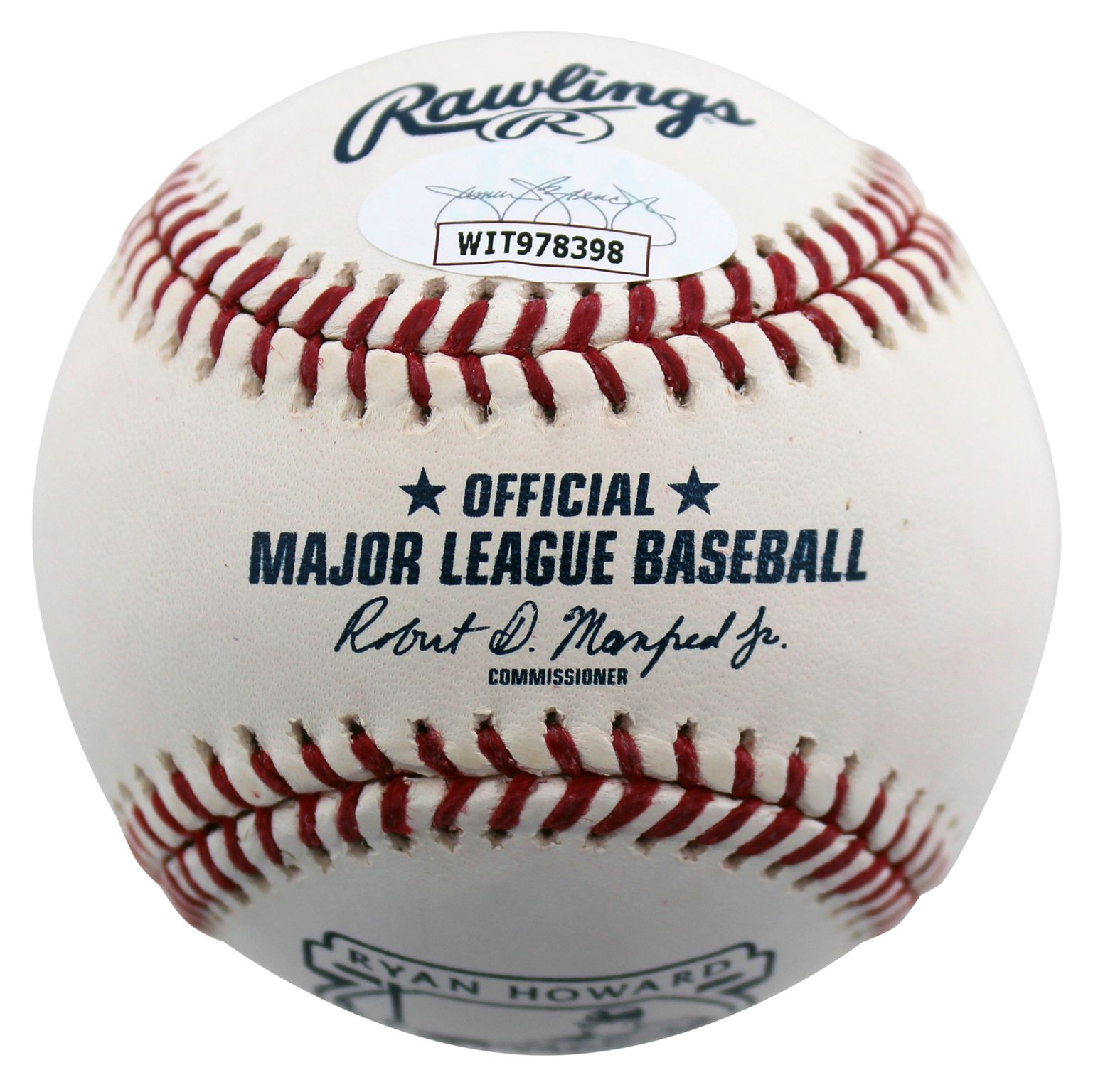 Ryan Howard Signed Ryan Howard 2004-2016 Logo Baseball (JSA) at PristineAuction.com Ryan Howard Signed Ryan Howard 2004-2016 Logo Baseball (JSA) at PristineAuction.com