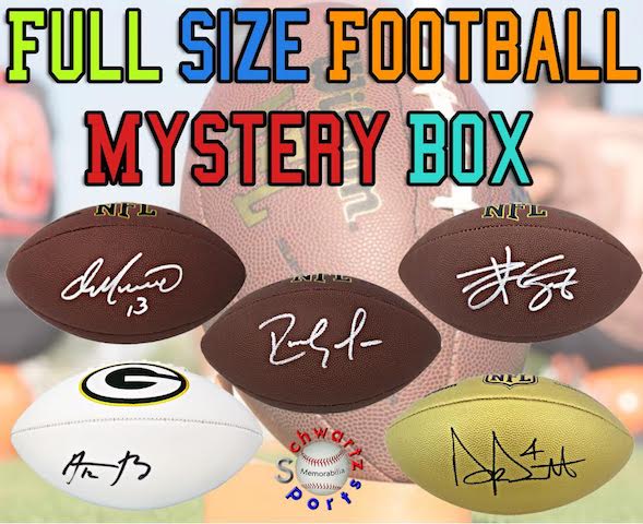 Schwartz Sports Full-Size Football Signed Mystery Box - Series 31 (Limited to 150) at PristineAuction.com Schwartz Sports Full-Size Football Signed Mystery Box - Series 31 (Limited to 150) at PristineAuction.com