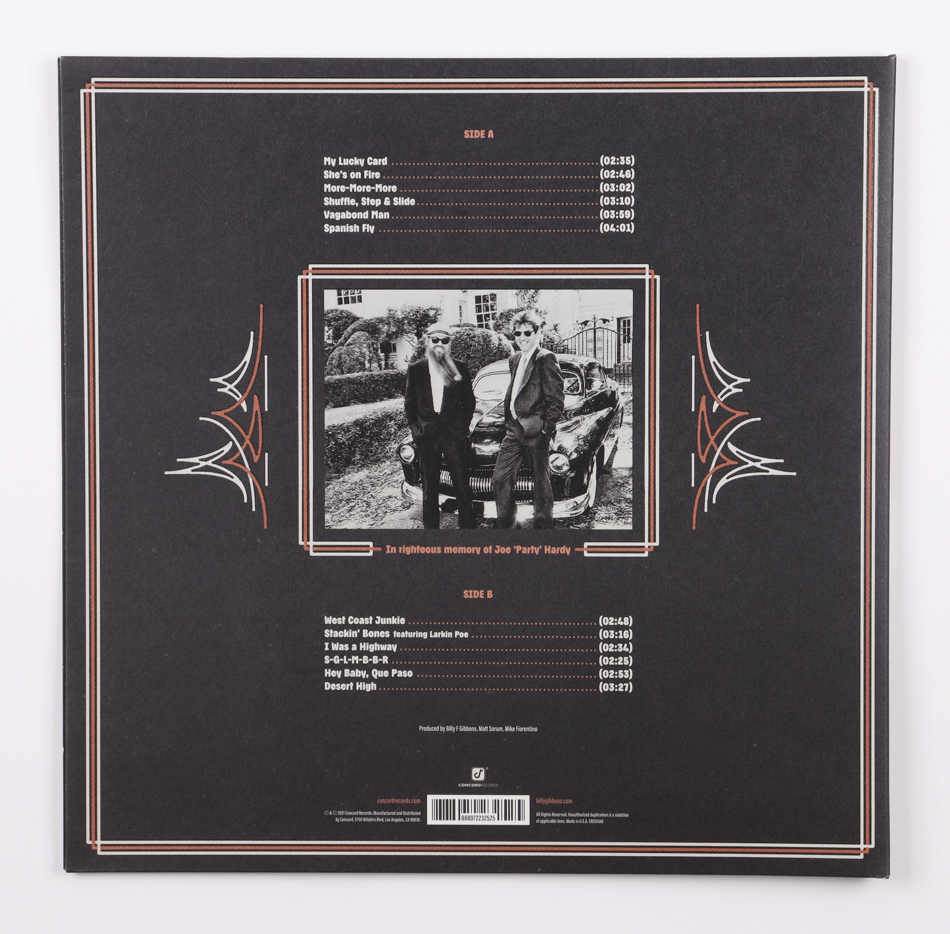 Billy Gibbons Signed "Hardware" Vinyl Record Album Cover (JSA) at PristineAuction.com Billy Gibbons Signed "Hardware" Vinyl Record Album Cover (JSA) at PristineAuction.com