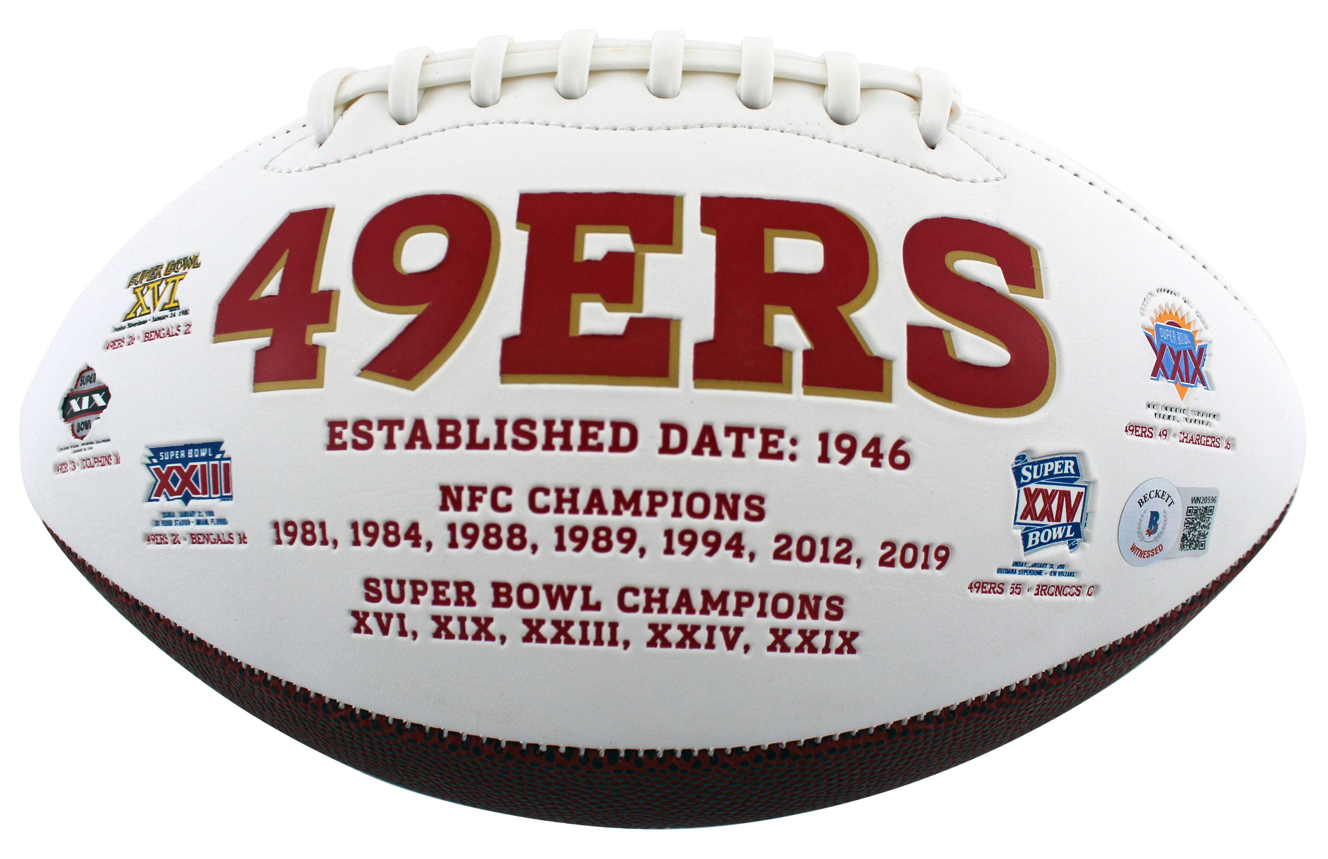 Deion Sanders Signed 49ers Logo Football (Beckett) at PristineAuction.com Deion Sanders Signed 49ers Logo Football (Beckett) at PristineAuction.com