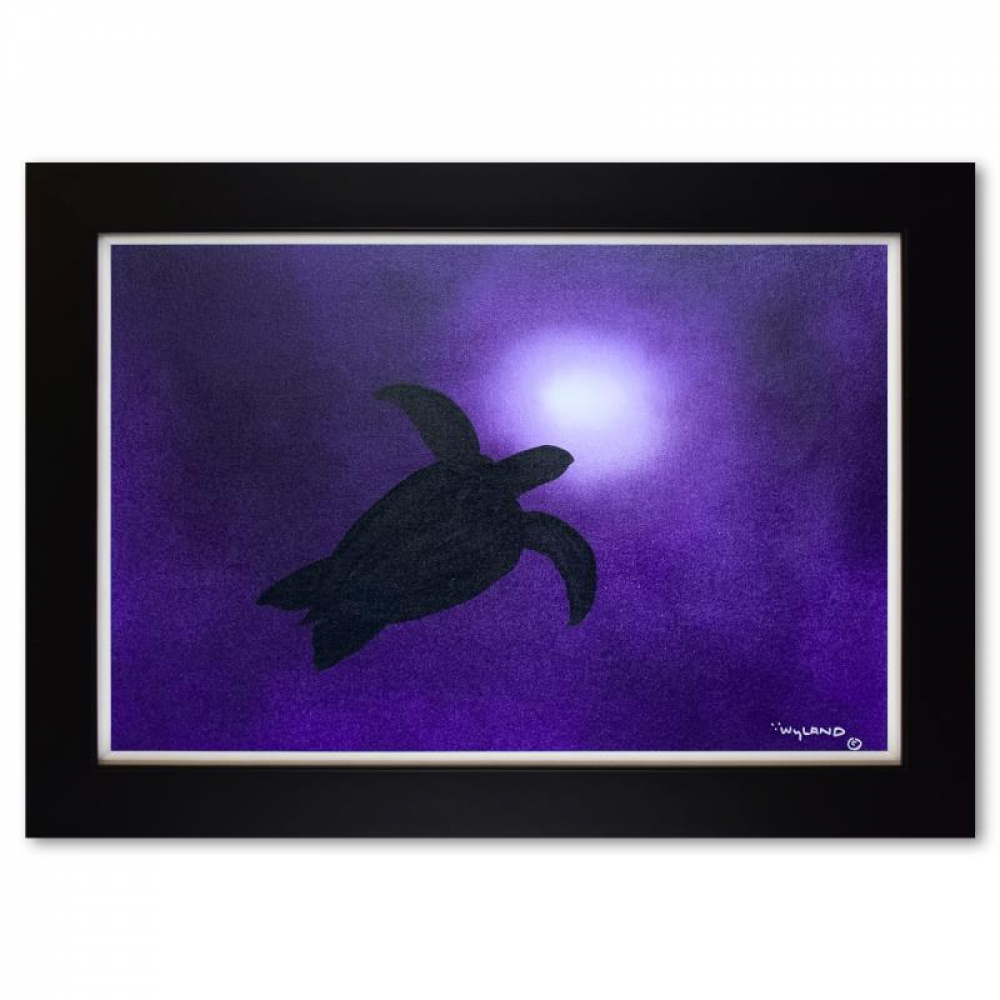 Wyland Signed 35x45 Custom Framed Original Painting on Canvas (PA