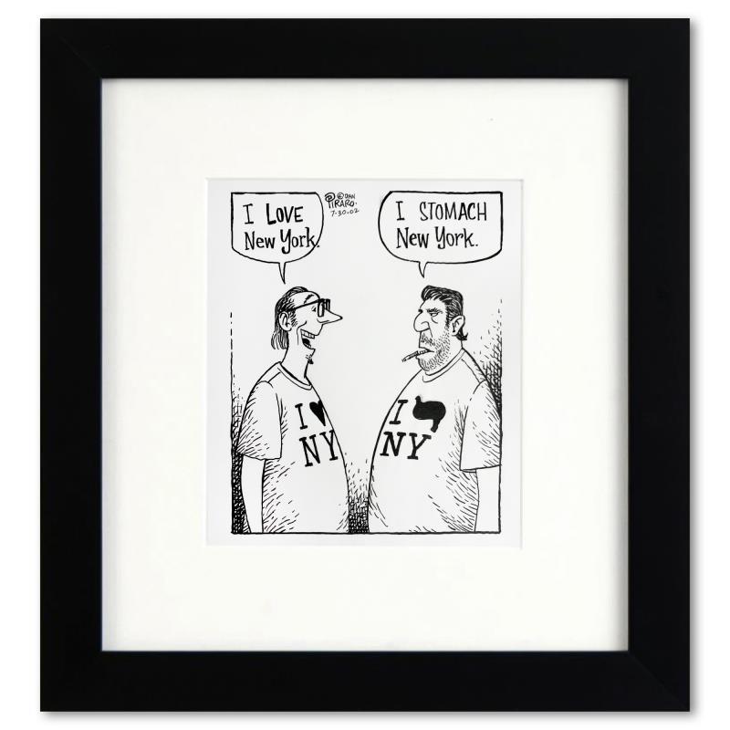 Bizarro "I Stomach NY" 11x12 Custom Framed Original Pen & Ink Drawing by Dan Piraro (PA) at PristineAuction.com Bizarro "I Stomach NY" 11x12 Custom Framed Original Pen & Ink Drawing by Dan Piraro (PA) at PristineAuction.com