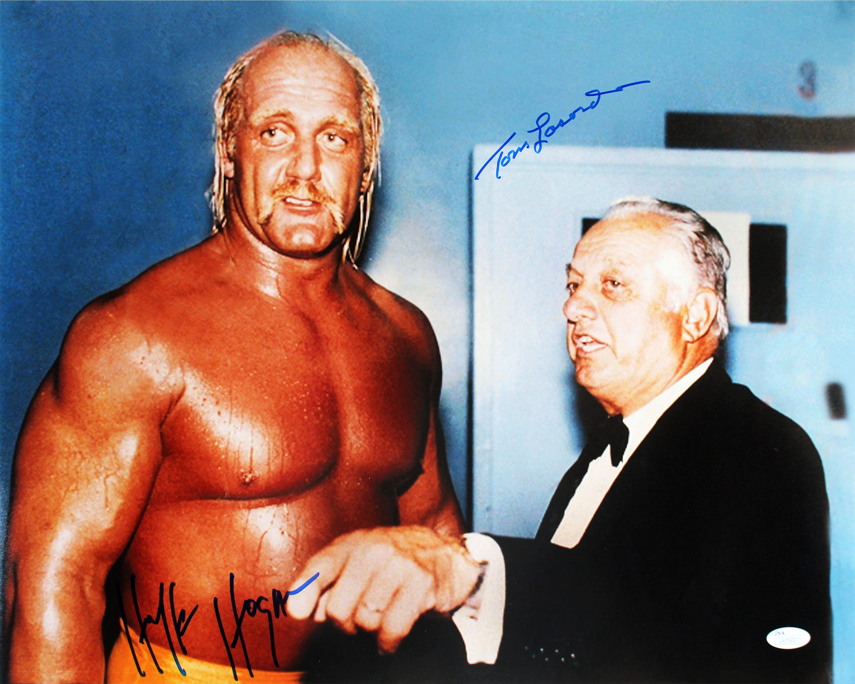 Hulk Hogan & Tommy Lasorda Signed 16x20 Photo (JSA) at PristineAuction.com Hulk Hogan & Tommy Lasorda Signed 16x20 Photo (JSA) at PristineAuction.com
