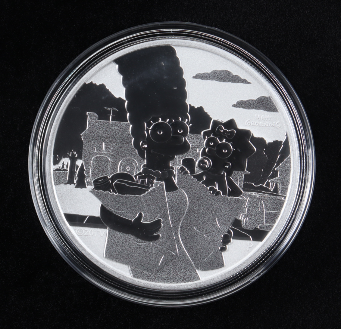 2021-P Tuvalu 1oz "The Simpsons" Marge & Maggie Silver Coin at PristineAuction.com 2021-P Tuvalu 1oz "The Simpsons" Marge & Maggie Silver Coin at PristineAuction.com