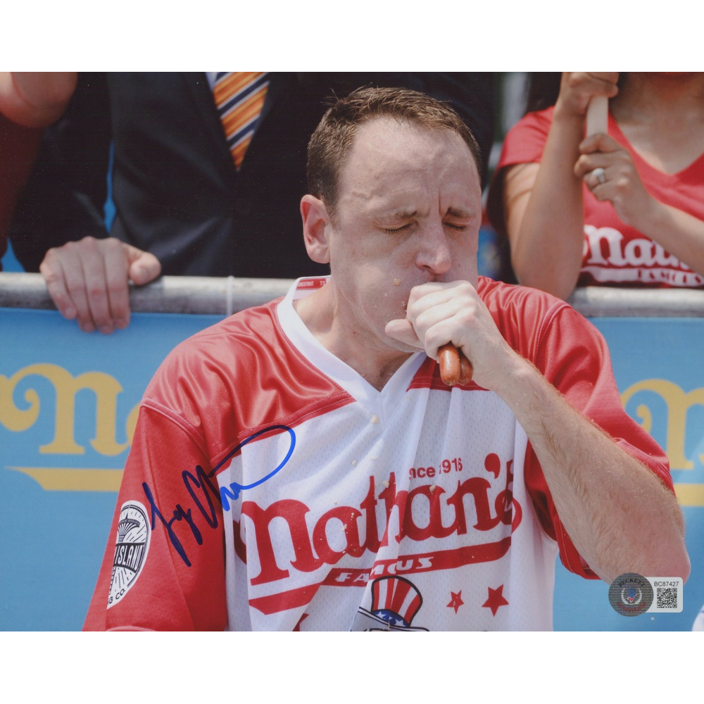 Joey Chestnut Signed 8x10 Photo (Beckett) | Pristine Auction