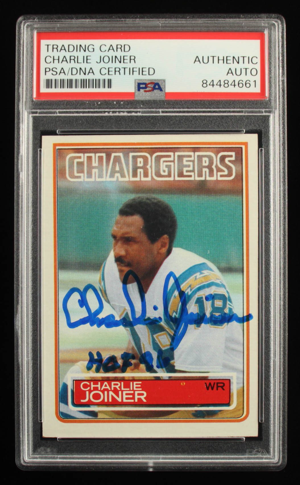 Charlie Joiner Signed 1983 Topps #377 DP Inscribed "HOF 96" (PSA) at PristineAuction.com Charlie Joiner Signed 1983 Topps #377 DP Inscribed "HOF 96" (PSA) at PristineAuction.com