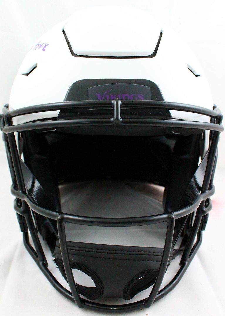 Randy Moss Signed Vikings Full-Size Authentic On-Field Lunar Eclipse Alternate SpeedFlex Helmet Inscribed "Straight Cash Homie" (Beckett) at PristineAuction.com Randy Moss Signed Vikings Full-Size Authentic On-Field Lunar Eclipse Alternate SpeedFlex Helmet Inscribed "Straight Cash Homie" (Beckett) at PristineAuction.com