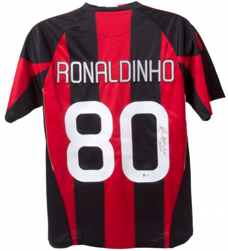 Ronaldinho Signed AC Milan Jersey Inscribed "Rio" (Beckett) Pristine Auction