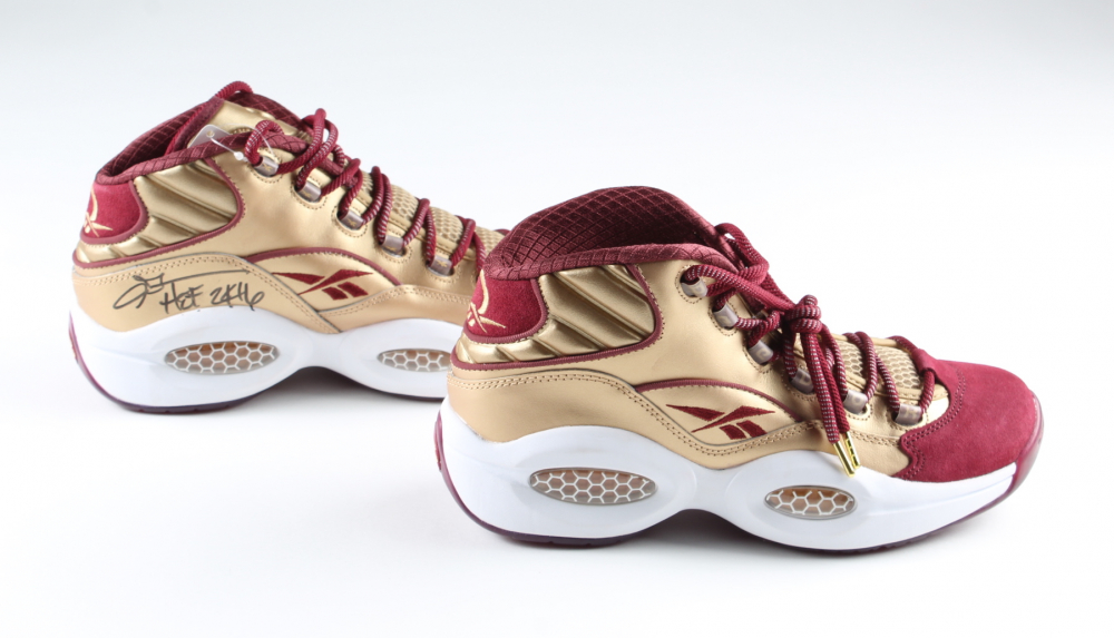 Allen Iverson Signed Pair of Reebok 