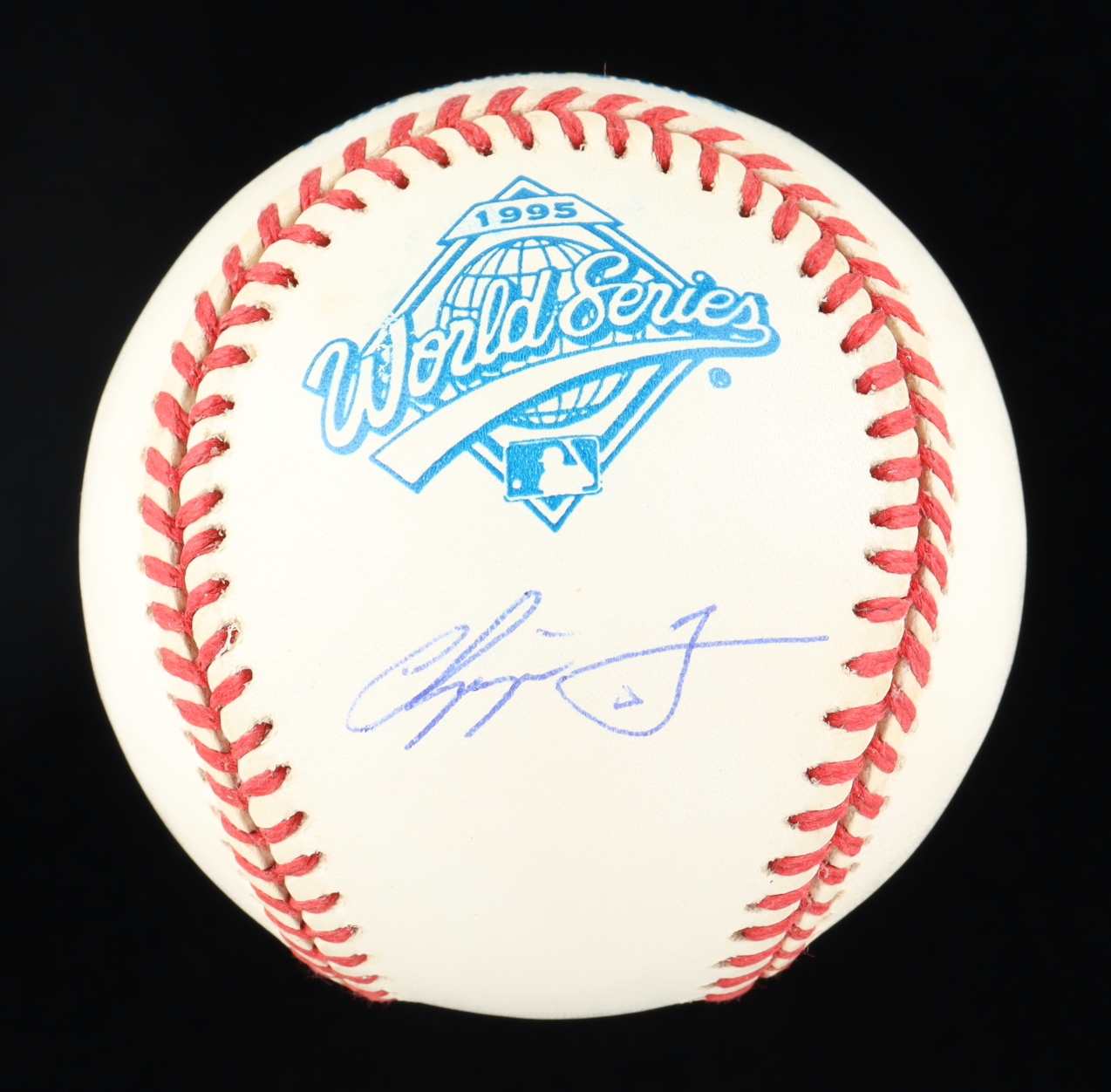 Chipper Jones Signed 1995 World Series Logo Baseball (PSA) at PristineAuction.com Chipper Jones Signed 1995 World Series Logo Baseball (PSA) at PristineAuction.com