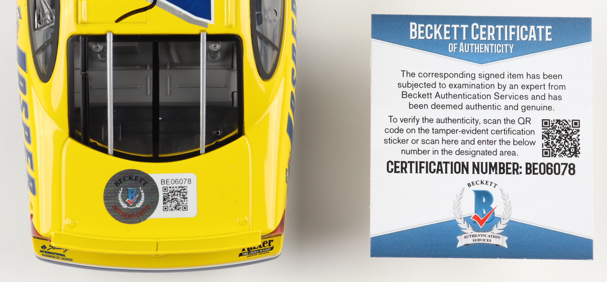 Dave Blaney Signed LE #77 Jasper Engines 2002 Taurus 1:24 Diecast Car (Beckett) at PristineAuction.com Dave Blaney Signed LE #77 Jasper Engines 2002 Taurus 1:24 Diecast Car (Beckett) at PristineAuction.com