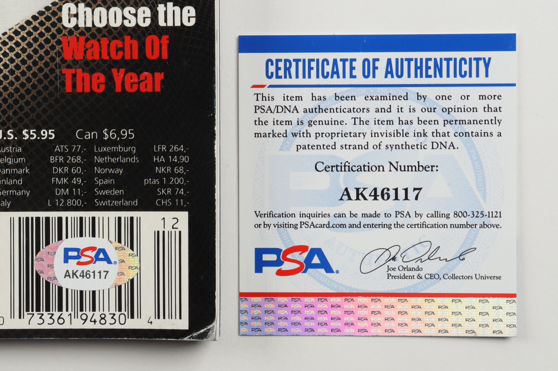 George Foreman Signed 2000 "Watch Time" Magazine (PSA) at PristineAuction.com George Foreman Signed 2000 "Watch Time" Magazine (PSA) at PristineAuction.com