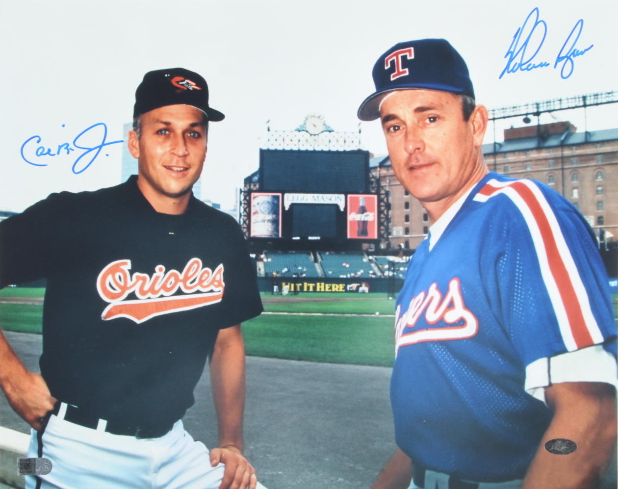 Cal Ripken Ryan Ripken Nolan Ryan & Cal Ripken Jr. Signed 11x14 Photo (AIV & Ryan) | Pristine ...