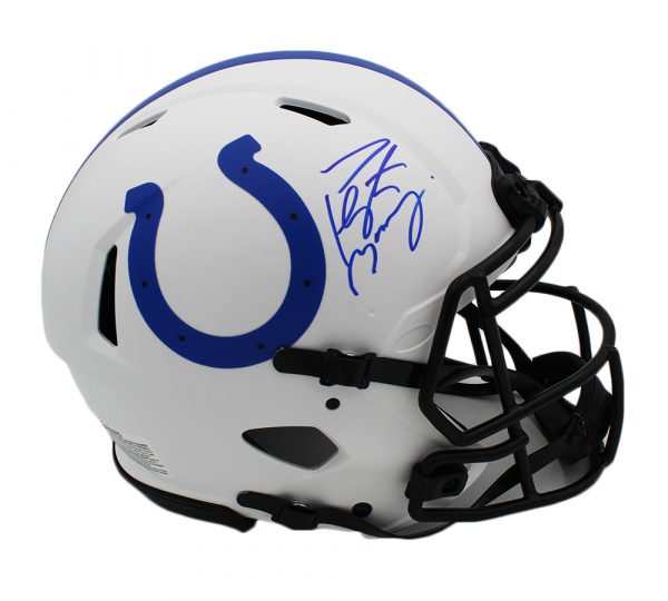 Peyton Manning Signed Colts Full-Size Authentic On-Field Lunar Eclipse Alternate Speed Helmet (Fanatics) at PristineAuction.com Peyton Manning Signed Colts Full-Size Authentic On-Field Lunar Eclipse Alternate Speed Helmet (Fanatics) at PristineAuction.com