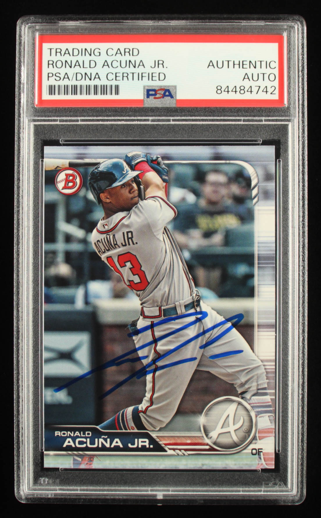 Ronald Acuna Jr. Signed 2019 Bowman #78 (PSA) at PristineAuction.com Ronald Acuna Jr. Signed 2019 Bowman #78 (PSA) at PristineAuction.com