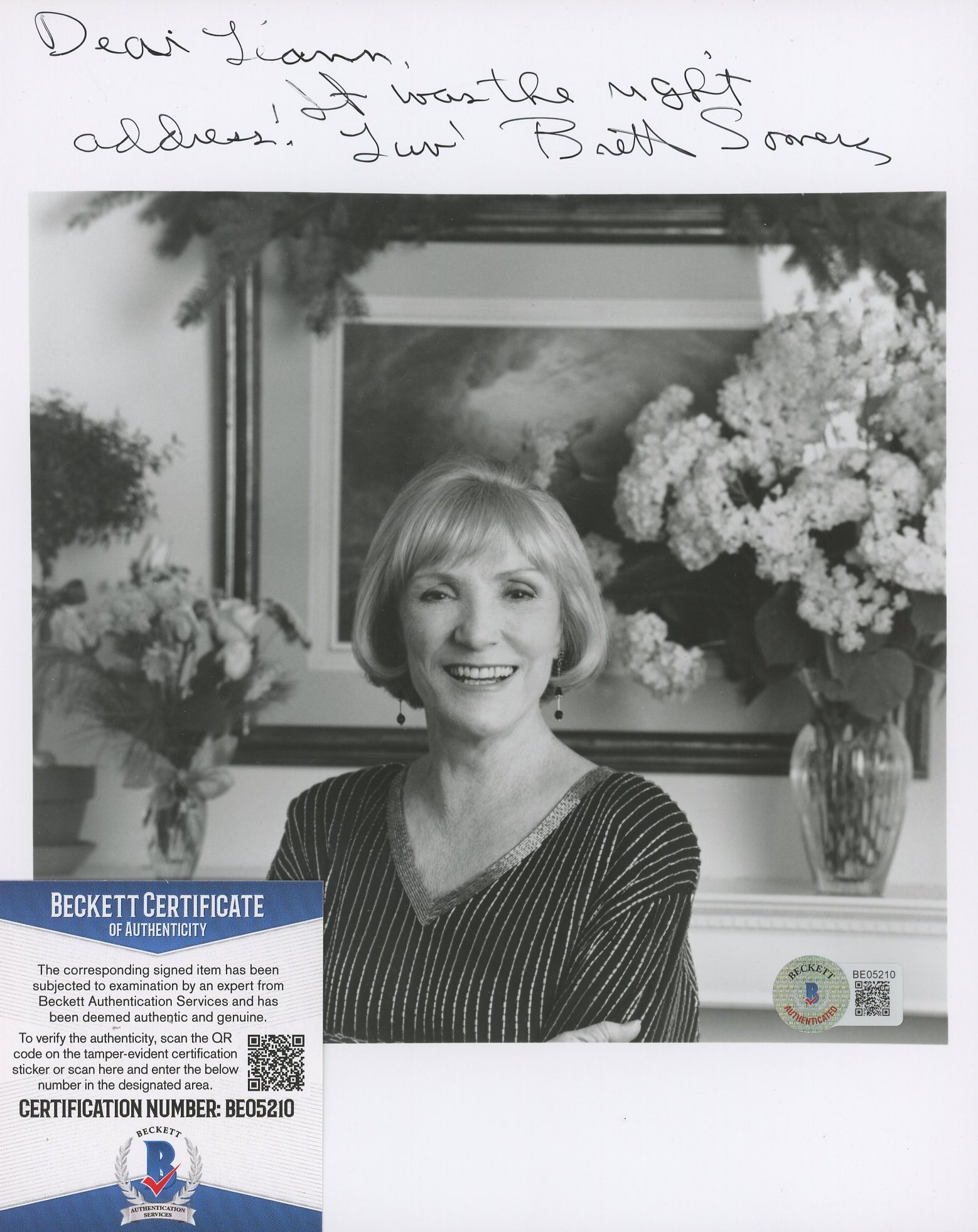 Brett Somers Signed 8x10 Photo Inscribed "Dear", "It was the right address!" & "Luv" (Beckett) at PristineAuction.com Brett Somers Signed 8x10 Photo Inscribed "Dear", "It was the right address!" & "Luv" (Beckett) at PristineAuction.com