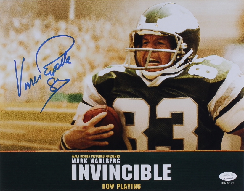 Vince Papale Signed "Invincible" 11x14 Photo (JSA) at PristineAuction.com Vince Papale Signed "Invincible" 11x14 Photo (JSA) at PristineAuction.com