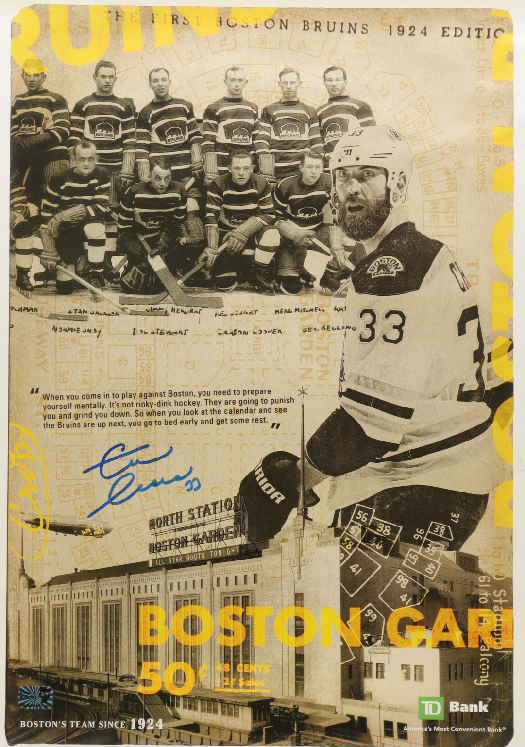 Zdeno Chara Signed Bruins 14x19 Promotional Poster (Chara) at PristineAuction.com Zdeno Chara Signed Bruins 14x19 Promotional Poster (Chara) at PristineAuction.com