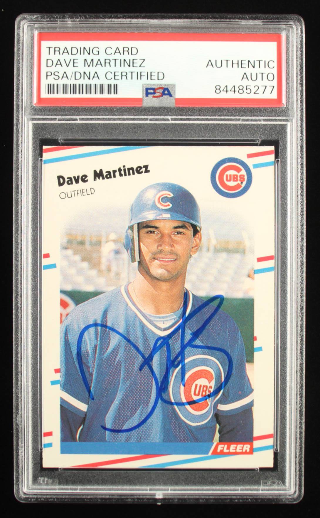 Dave Martinez Signed 1988 Fleer #424 (PSA) at PristineAuction.com Dave Martinez Signed 1988 Fleer #424 (PSA) at PristineAuction.com