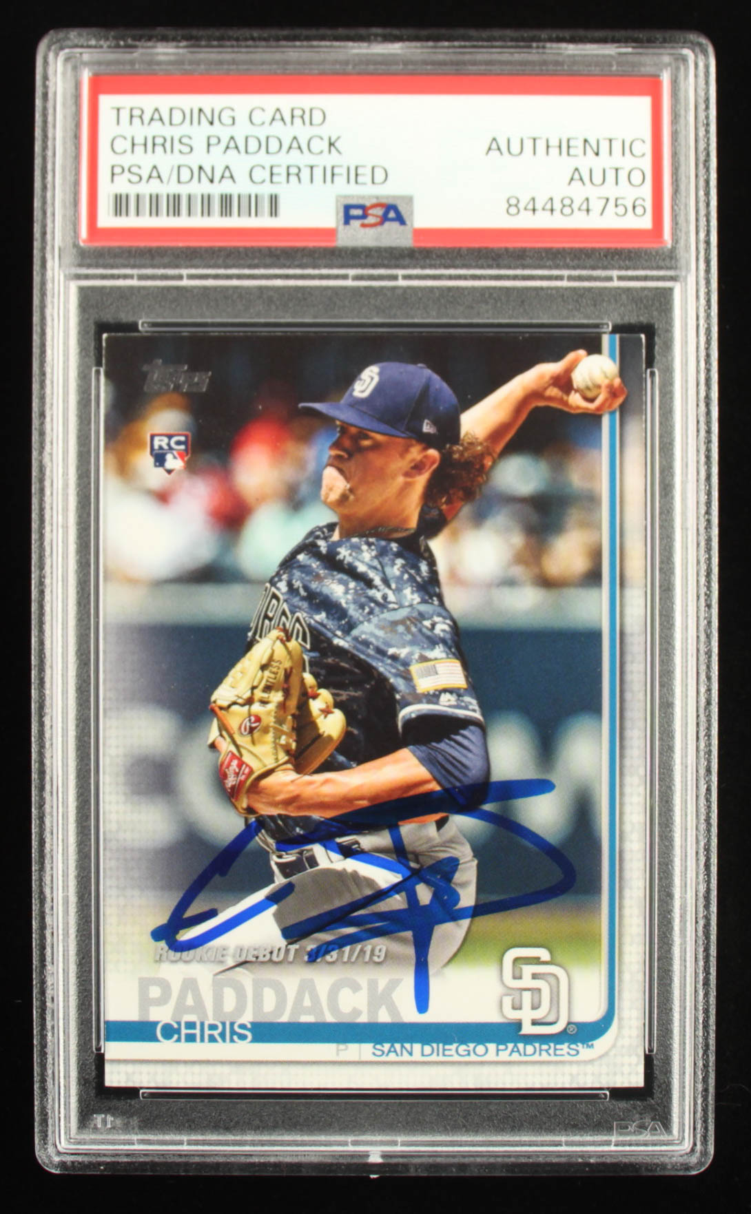 Chris Paddack Signed 2019 Topps Update #US207 RD (PSA) at PristineAuction.com Chris Paddack Signed 2019 Topps Update #US207 RD (PSA) at PristineAuction.com