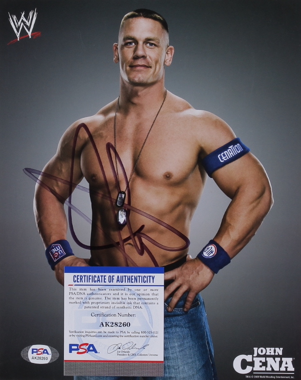 John Cena Signed WWE 8x10 Photo (PSA) at PristineAuction.com John Cena Signed WWE 8x10 Photo (PSA) at PristineAuction.com