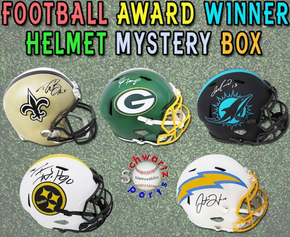 Schwartz Sports Football AWARD WINNER Signed FullSize Helmet Mystery