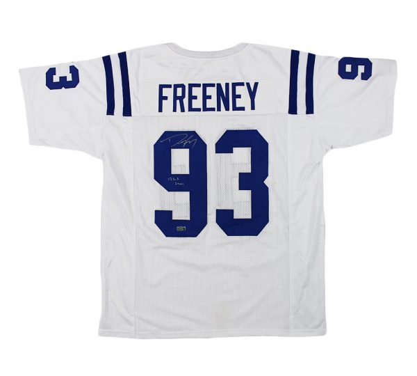 Dwight Freeney Signed Jersey Inscribed "125.5 Sacks" (Freeney) at PristineAuction.com Dwight Freeney Signed Jersey Inscribed "125.5 Sacks" (Freeney) at PristineAuction.com