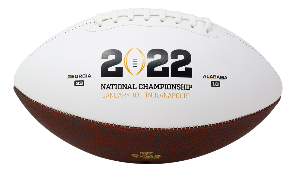 2022 College Football Playoff National Championship Logo Football at PristineAuction.com 2022 College Football Playoff National Championship Logo Football at PristineAuction.com