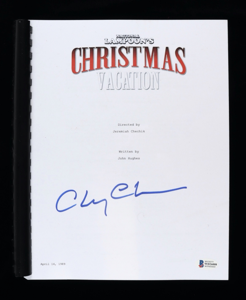 Chevy Chase Signed "National Lampoon's Christmas Vacation" Movie Script