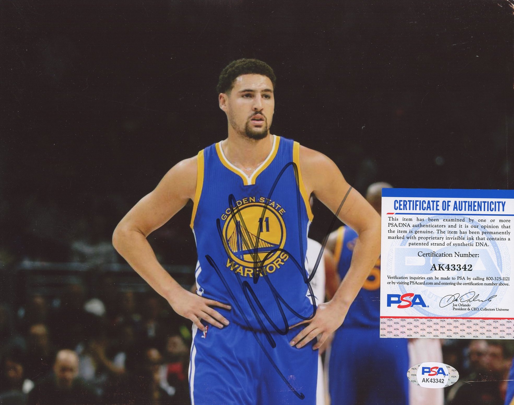 Klay Thompson Signed Warriors 8x10 Photo (PSA) at PristineAuction.com Klay Thompson Signed Warriors 8x10 Photo (PSA) at PristineAuction.com
