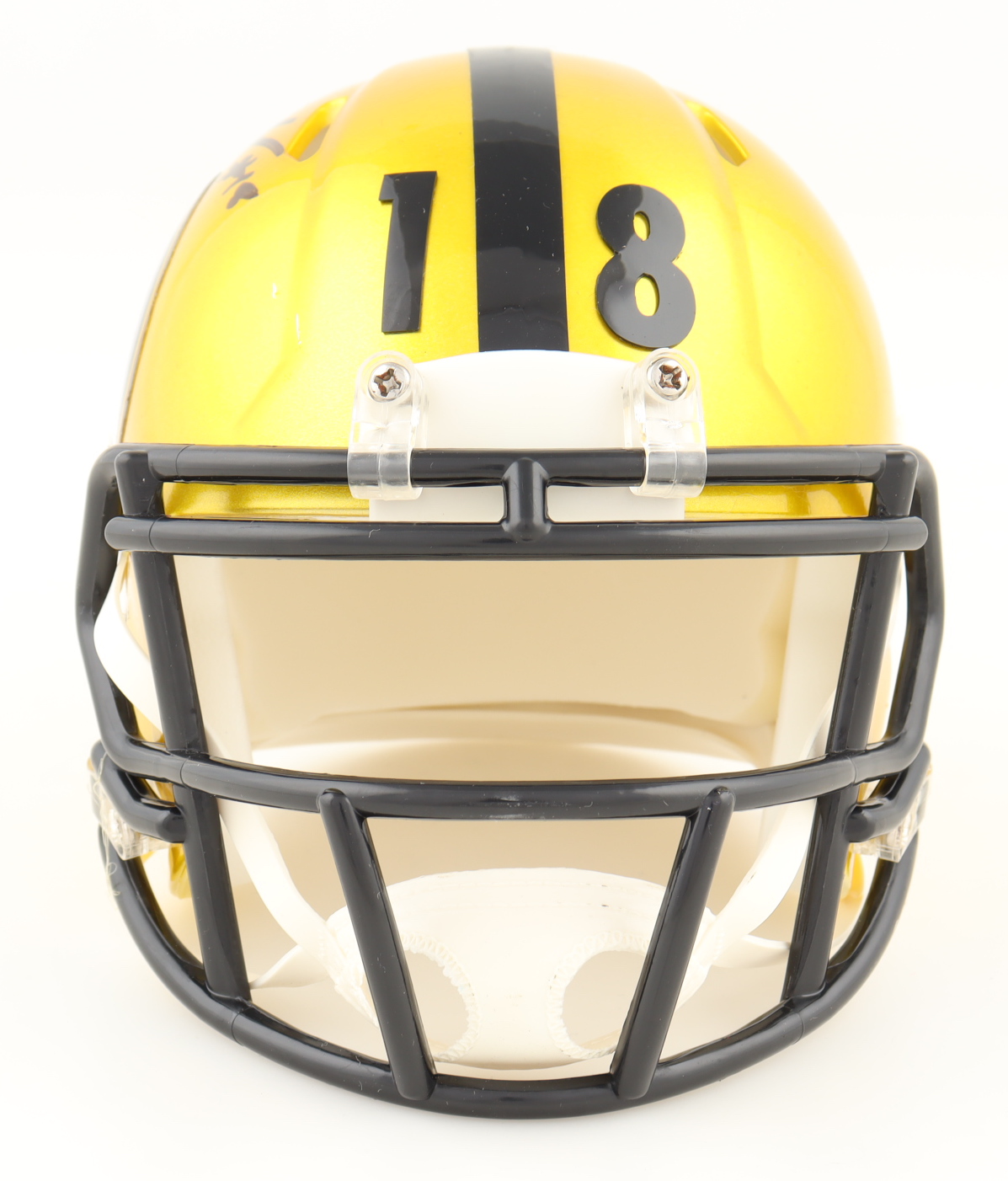 Diontae Johnson Signed Steelers Flash Alternate Speed Mini Helmet (Beckett) at PristineAuction.com Diontae Johnson Signed Steelers Flash Alternate Speed Mini Helmet (Beckett) at PristineAuction.com