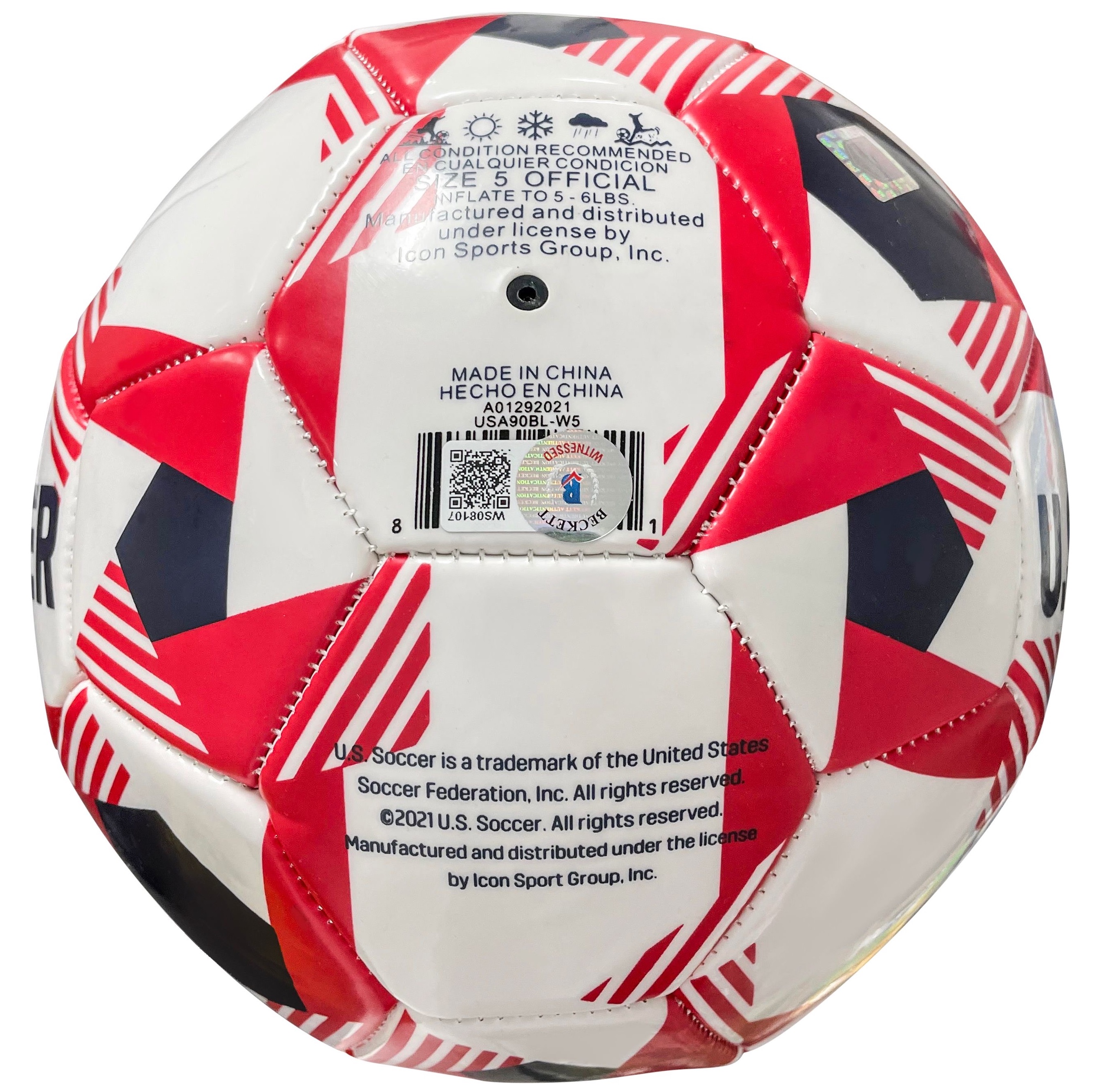 Ricardo Pepi Signed Team USA Soccer Ball (Beckett) at PristineAuction.com Ricardo Pepi Signed Team USA Soccer Ball (Beckett) at PristineAuction.com