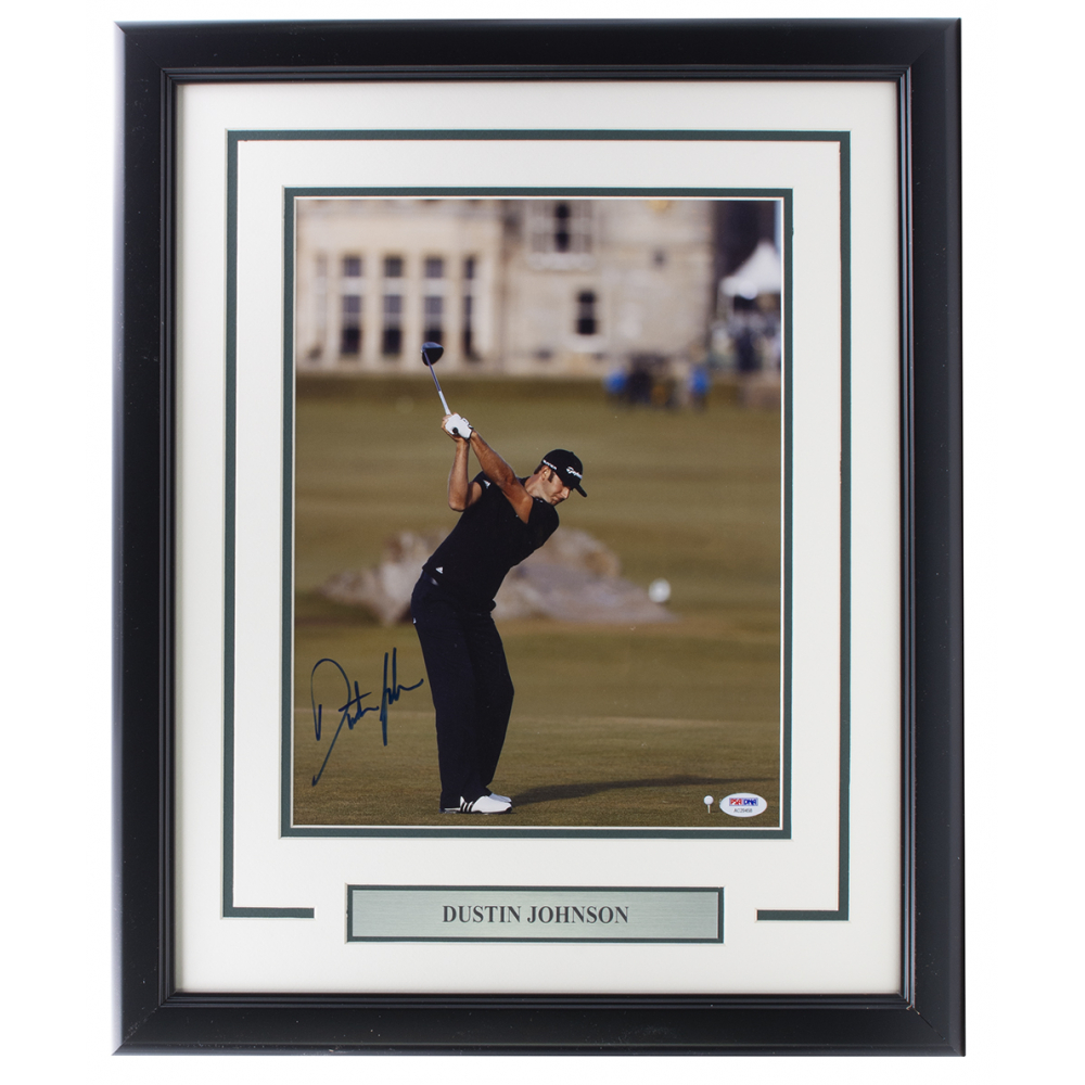 Dustin Johnson Signed 11x14 Custom Framed Photo Display (PSA