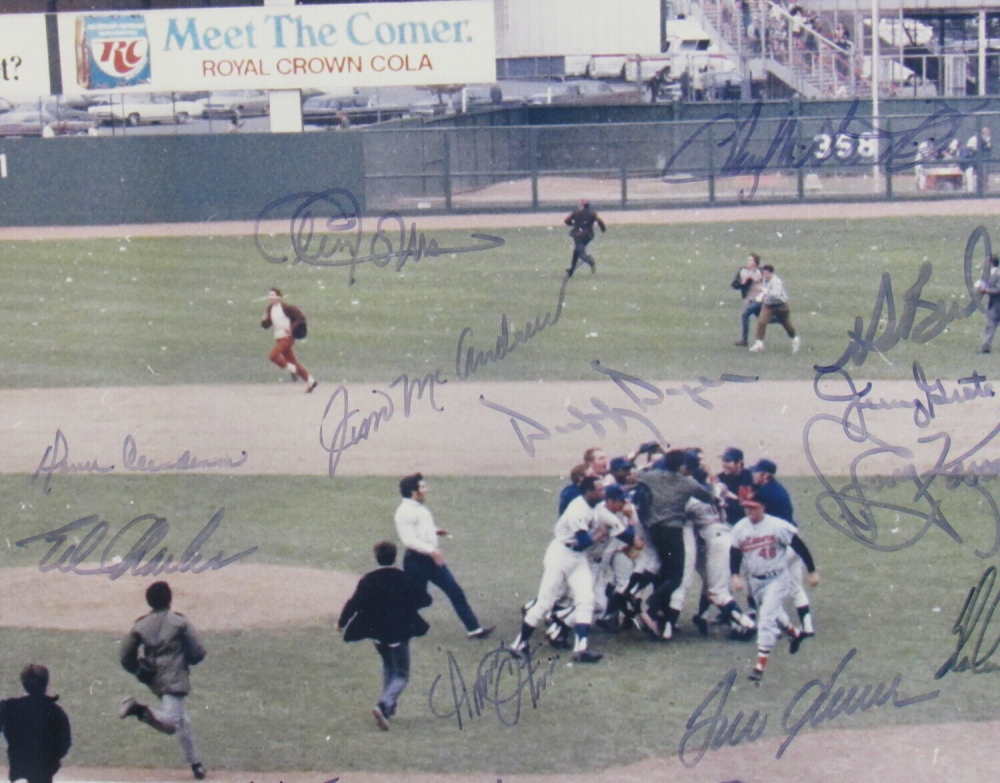 1969 Mets 22x26 Custom Framed Photo Display TeamSigned by (24) with