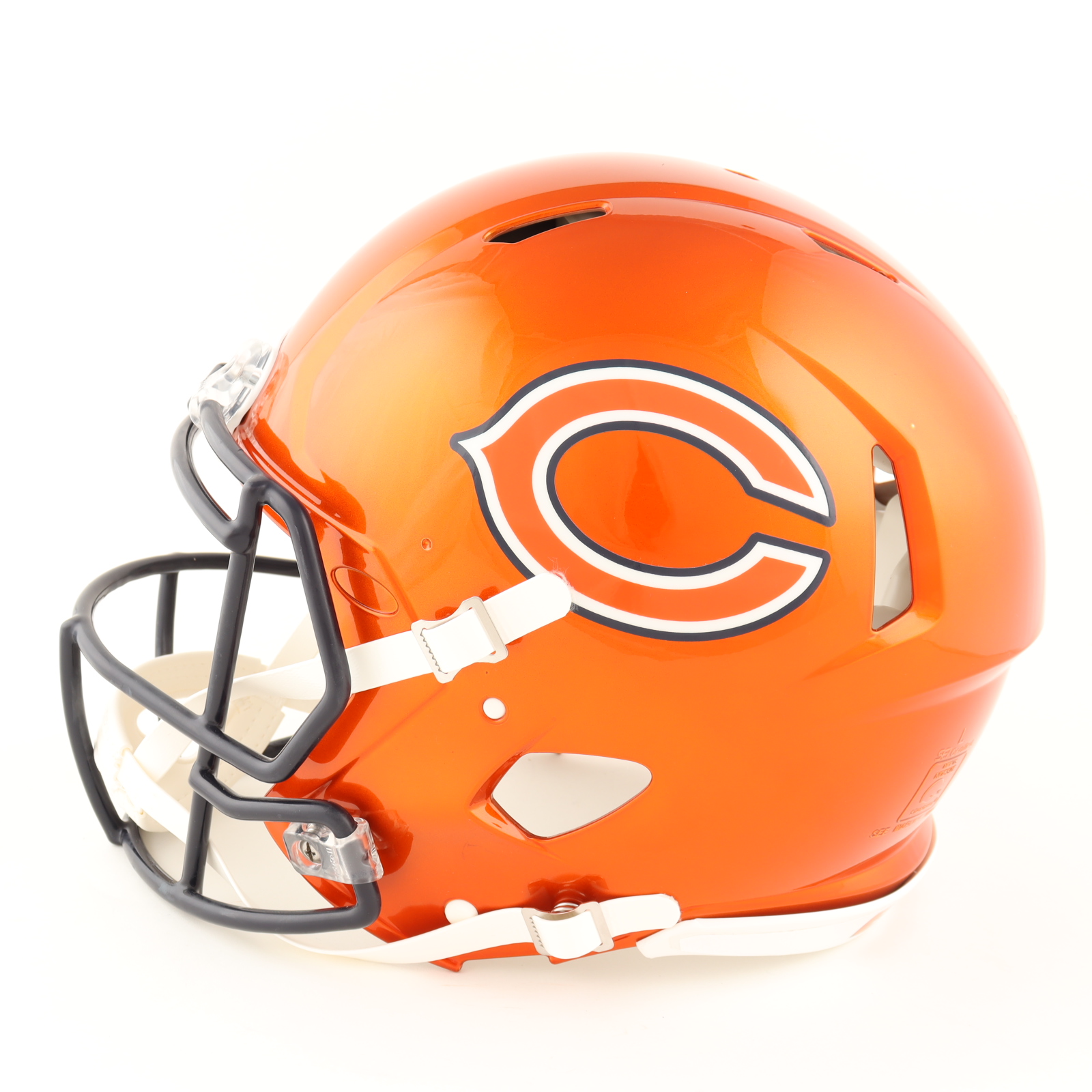 Brian Urlacher Signed Bears Full-Size Authentic On-Field Flash Alternate Speed Helmet Inscribed "HOF 18" (Beckett) at PristineAuction.com Brian Urlacher Signed Bears Full-Size Authentic On-Field Flash Alternate Speed Helmet Inscribed "HOF 18" (Beckett) at PristineAuction.com