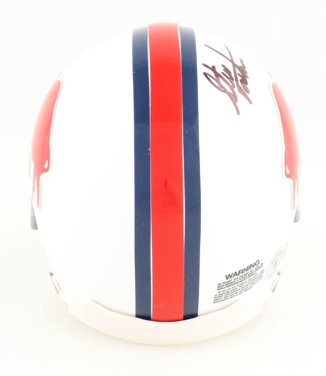 Steve Tasker Signed Bills Mini Helmet (Beckett) at PristineAuction.com Steve Tasker Signed Bills Mini Helmet (Beckett) at PristineAuction.com