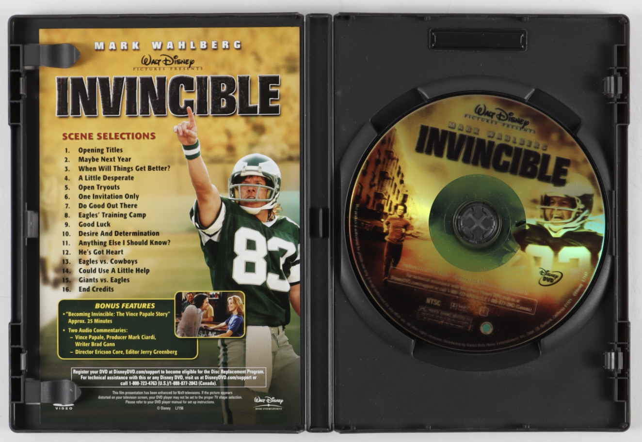 Vince Papale Signed "Invincible" DVD Cover Inscribed "Invincible" (JSA) at PristineAuction.com Vince Papale Signed "Invincible" DVD Cover Inscribed "Invincible" (JSA) at PristineAuction.com