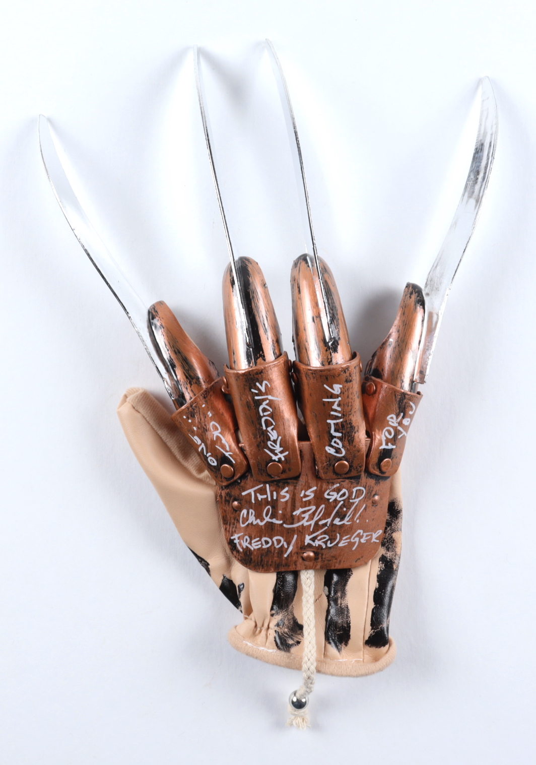 Charles Belardinelli Signed "A Nightmare on Elm Street" Freddy Krueger Glove with Multiple Inscriptions (AutographCOA) at PristineAuction.com Charles Belardinelli Signed "A Nightmare on Elm Street" Freddy Krueger Glove with Multiple Inscriptions (AutographCOA) at PristineAuction.com