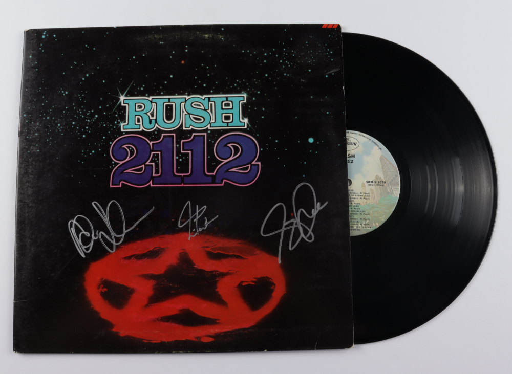 Neil Peart, Alex Lifeson & Geddy Lee Signed "Rush 2112" Vinyl Record Album (Beckett LOA) at PristineAuction.com Neil Peart, Alex Lifeson & Geddy Lee Signed "Rush 2112" Vinyl Record Album (Beckett LOA) at PristineAuction.com
